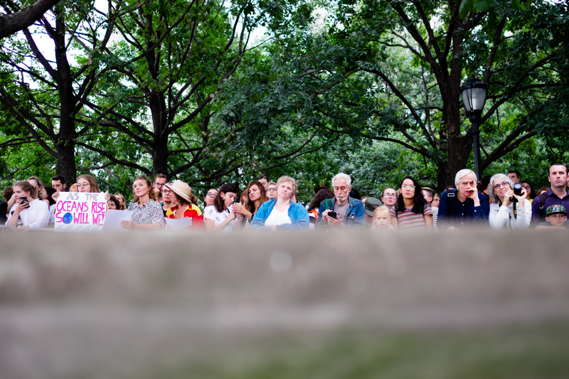 The crowd waits.